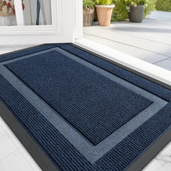 Front Door Mat Indoor Outdoor Entrance, Waterproof All-Season, All-Weather Doormat, Sturdy Natural Rubber, Fade Resistant,