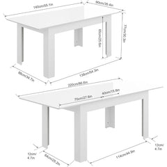 Modern Extendable Wooden Dining Table – Space-Saving Design for Gatherings & Small Kitchens