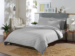 Queen Duvet Cover, 3 Piece Set, Genuine 100% Organic Viscose Derived from Bamboo, Luxuriously Soft and Cooling, 2 Pillowcases