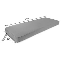 Canvas Teal Solid Outdoor Settee Swing Bench Cushion with Ties and Welt Durable Weather-Resistant Material Soft Comfortable