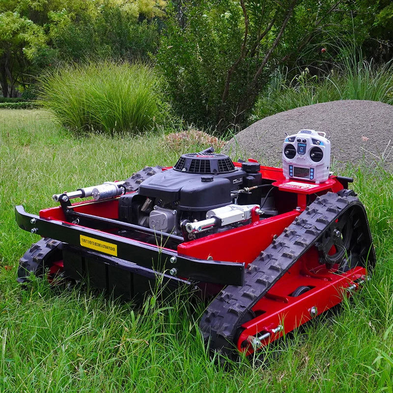 Hot Crawler Robot Gasoline Self Propelled Garden Zero Turn Remote Control Lawn Mower with rubber tracks remote lawn mower