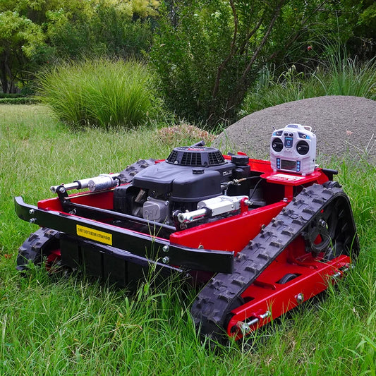Hot Crawler Robot Gasoline Self Propelled Garden Zero Turn Remote Control Lawn Mower with rubber tracks remote lawn mower