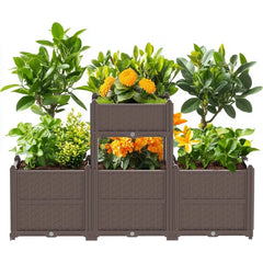 Outdoor Planting Box, Planter Garden Boxes Outdoor，Raised Garden Bed with Legs Flower Rack for Growing Flowers, Vegetables