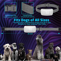 Bark Collar For Large Dog Anti Barking Training Collar IP67 Waterproof Rechargeable Anti Bark Collars With 7 Adjustable