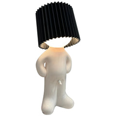 Creative Table Small Book Lights Little Naughty Boy Night Light Shy Man Lamp for Children Home Room with Lampshade Nightstand La