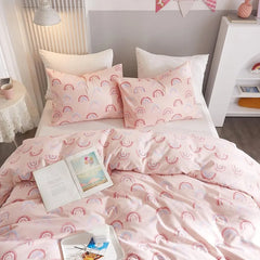 Twin Duvet Cover Kids 100% Cotton Butterfly White for Cute Bedding Set 3Pcs Ultra Soft Breathable Patterned Cartoon Comforter