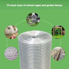 Hot-Dipped Galvanized Welded Wire Mesh 1x25m Roll,Steel Fencing for Construction,Animal Enclosures,Poultry Netting,Garden Securi