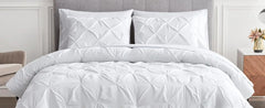 Maple&Stone California King Comforter Set, 7 Pieces Cal King Bed Set, Pinch Pleat Bed in a Bag Bedding Set with Comforter, Sheet