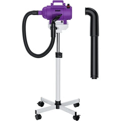 Dog Dryer Stand, 4.3HP Variable Air Speed & Heat Pet Dryer with Stand, High Velocity Dog Pet Stand Grooming Dryer
