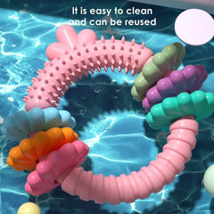 Chew Rings For Dogs Heavy Duty Strong Tough Chew Toy Rubber Puppy Teething Ring For Medium & Large Breed Aggressive Chewers