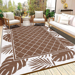 Outdoor Rug Carpet for Patio 6' x9' Waterproof Reversible Plastic Straw Rug Portable Outside Area Rug Camping Mat for Patio