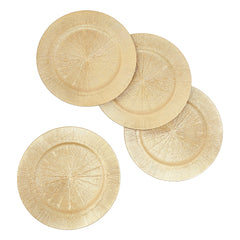 100 PCS Charger Plates Set, 13in Round Dinner Plate, Plastic Decorative Service Plate Wedding Decor Table Place