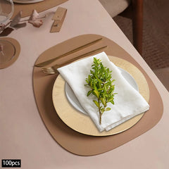 100 PCS Charger Plates Set, 13in Round Dinner Plate, Plastic Decorative Service Plate Wedding Decor Table Place
