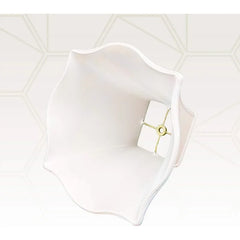 Set of 2 Fancy Square Bell Lamp Shade, BSO-702-10WH-2, 4 X 10 X 8.5,  Pack of 2