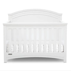 4-in-1 Convertible Baby Crib Greenguard Gold Certified Adjustable Height Safe Toddler Bed Daybed Sofa Full Size Bed