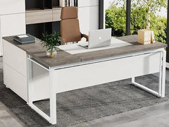 Conference Table with Splicing Board, Meeting Tables for Home Office, Business Training Seminar Table with Stylish Metal Legs
