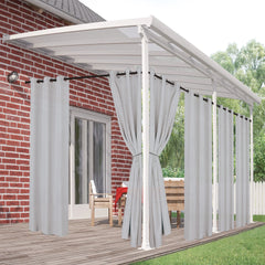 Outdoor Curtains for Patio Waterproof, 6 Panels Privacy Outsides Curtains for Cabana Porch Pergola, Sunlight & UV Blocking