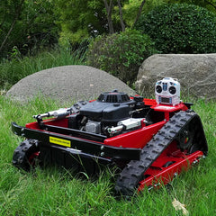 Free Shipping Mini RC Robot Lawn Mower 916Electric & Remote Control  & Petrol Dual Power Source Cutting Grass DIY Grade