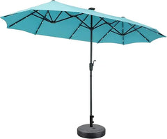 13Ft Large Patio Umbrella With Base Outdoor Double-Sided Market Extra Large Table Umbrella Outdoor Patio Easy Crank for Yard