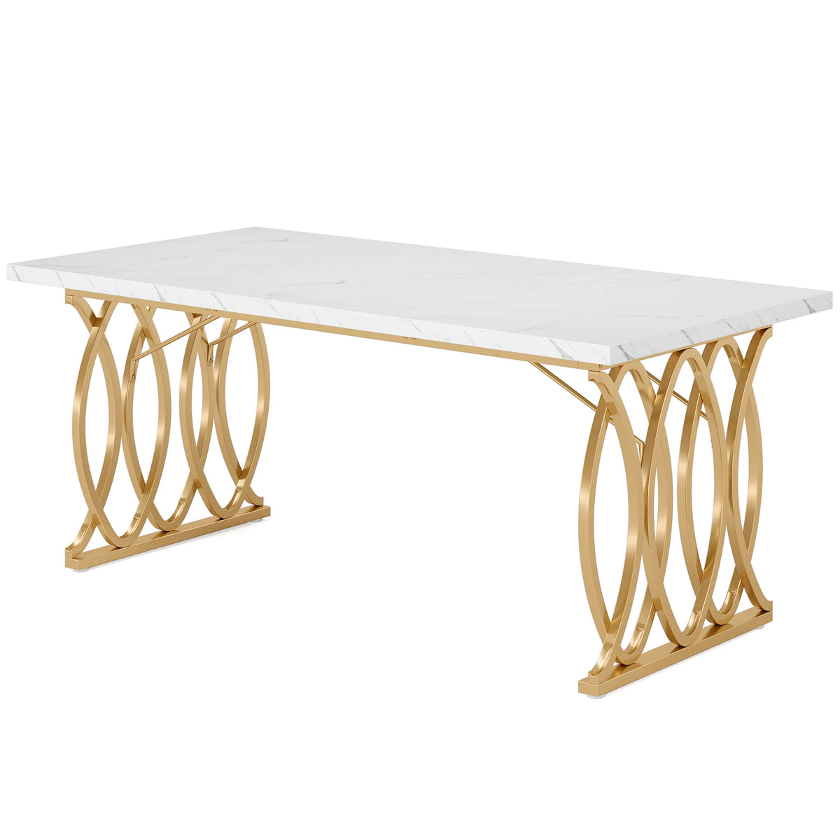 Tribesigns Executive Desk, 63" W Large Computer Desk, Modern Office Desk Conference Table Meeting Room Table, Business Furniture