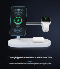 3 in 1 Magnetic Wireless Charger For iPhone 16 15 14 13 12 Fast Charging Station for Apple Watch 10 9 8 7 6 5 4 Airpods 2 3 Pro