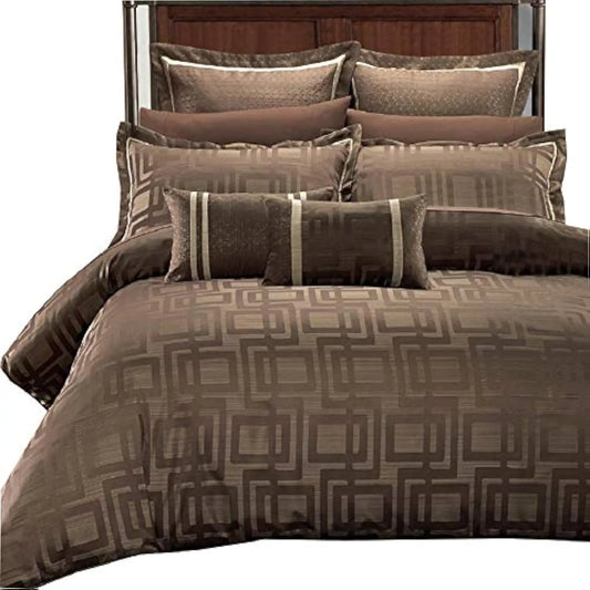 13-PC Queen Size Janet Bed in a Bag Including Duvet Cover Set+ Bed Skirt+Down Alterntaive Comforter+Sheet Set 100% Cotton
