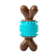 Spiky Bone Dog Toy Pet Teething Chew Toys Sturdy Toothbrush Stick Teeth Cleaning Brush Treat Dispensing Aggressive Chewers Tough
