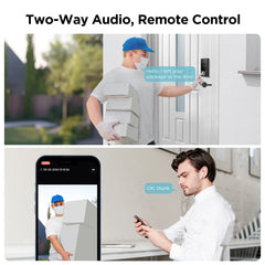 TCL D1 Max Security Video Smart Lock 2K Camera Doorbell & Fingerprint Keyless Entry 3-in-1 WiFi Door Lock PIR Motion Detection