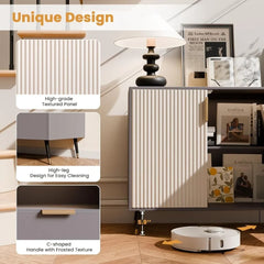 47" Sideboard Cabinet with 2 Doors and Drawer, Sideboard Buffet Cabinet with Storage, Coffee Bar with Adjustable Shelves