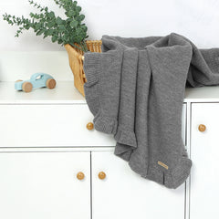 Knitted Baby Swaddle Blanket for New Born Babies Accessories Ruffle Stroller Blanket Bedding items Infant Nap Bed Cover Albedo