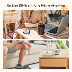 BOIFUN 2K 5" Baby Monitor Camera,  360° Rotation with Phone App, Colorful Night Lights,Motion Monitoring, Automatic Tracking