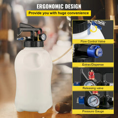 SucceBuy Transmission Fluid Pump 2 Way Manual ATF Refill System Dispenser Oil and Liquid Extractor 10 Liter Large Capacity