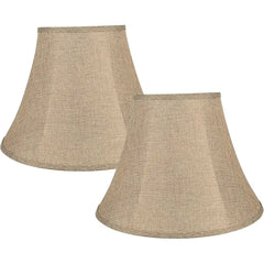 Creative 38001-2, Transitional Bell Shaped Collapsible Spider Construction Lamp Shade in Natural, 9" Top X 18" Bottom X 13"