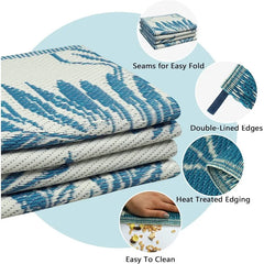 Outdoor Rug Waterproof 6x9 ft, Reversible Outdoor Plastic Straw Rug, Large Outdoor Carpet Patio Rug