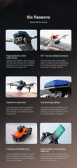 2025 D6 Mini Drone 4k Profesional 8K HD Camera Obstacle Avoidance Aerial Photography Brushless Foldable Quadcopter Gifts Toys