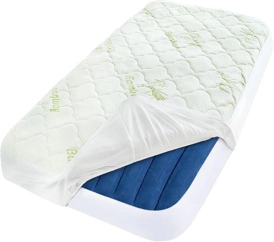 Toddler Travel Bed Cover, Kids Air Mattres Pad Sheet Viscose Made From Bamboo Mattr Protector Waterproof, Compatible With Hicca