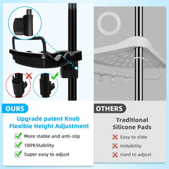 1pc bathroom rack adjustable bathroom rack black/white