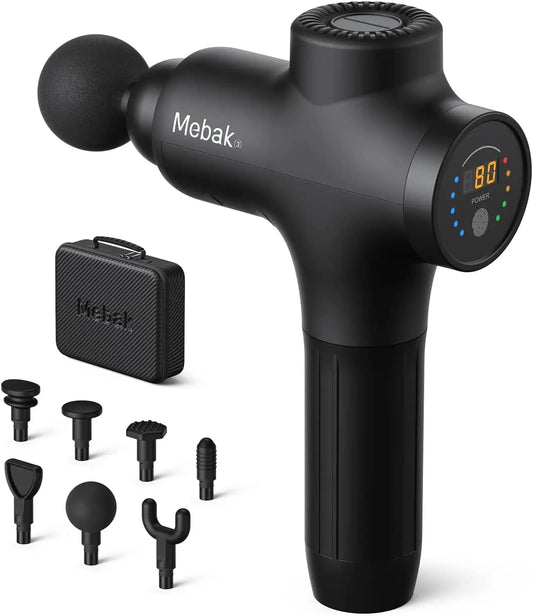 Mebak 3 Massage Gun, Professional Muscle Percussion Massage Gun,Portable Massager Gun for Shoulder Leg Back Body Pain Relief