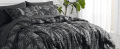 PHF 7 Pieces California King Bed in A Bag, Ultra Soft Comforter Set & Sheet Set, Reversible Botanical Bedding Set Include Comfor