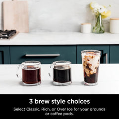 Coffee Machine, Hot and Iced Coffee Maker Compatible with K-Cup Pods, 12 Cup Single Serve Coffee Maker with Paper Filter, CFP101