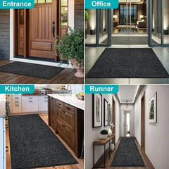 Front Door Mat Heavy Duty Indoor Outdoor Door Mat Non-Slip Backing Doormat for Entryway Stain and Fade Resistant Commercial