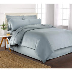Queen Duvet Cover, 3 Piece Set, Genuine 100% Organic Viscose Derived from Bamboo, Luxuriously Soft and Cooling, 2 Pillowcases