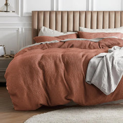 Cotton Duvet Cover King - 100% Cotton Waffle Weave Coconut White Duvet Cover King Size, GentleSoft™ and Breathable Bedding Set