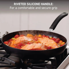 Ultimate Hard Anodized Nonstick Cookware Set 17 Piece Oven Safe 400F, Lid Safe 350F Pots and Pans, Dishwasher Safe Black