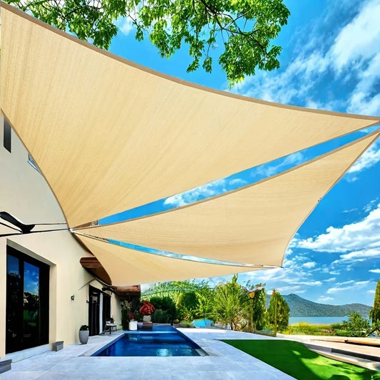 Sand Triangle Sun Shade Sail, Shade cloth, Shade Net, Sun Shade Sail Canopy Mesh Fabric, Right Triangle Sunshade Garden Patio
