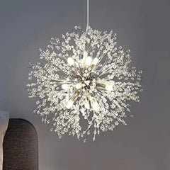 19.9 Chrome Modern Crystal Chandeliers Firework, Bubble Chandelier Lighting for Bathroom Dining Room Bedroom Kitchen Island Liv