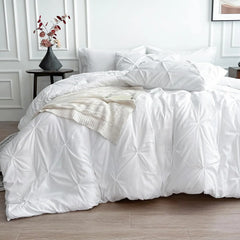 Maple&Stone California King Comforter Set, 7 Pieces Cal King Bed Set, Pinch Pleat Bed in a Bag Bedding Set with Comforter, Sheet