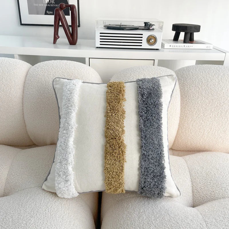 Bohemian Pillowcases Sofa Living Room Home And Decoration Cotton Linen Pillow Cover Bedside Backrest Tassel Cushion Cover
