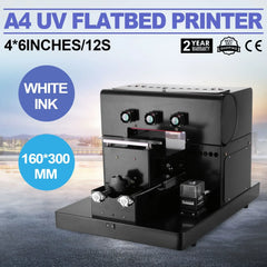 VEVOR A4 UV Printer Flatbed UV Flatbed Sticker Label Printer Machine With ACRO RIP Software For Phone Case Metal Glass Wood