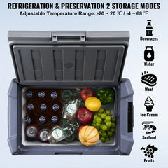 SucceBuy Car Refrigerator  12 Volt Car Refrigerator Fridge  37 L -4℉-68℉ 12/24V DC and 100-240V AC for Outdoor Camping and RV